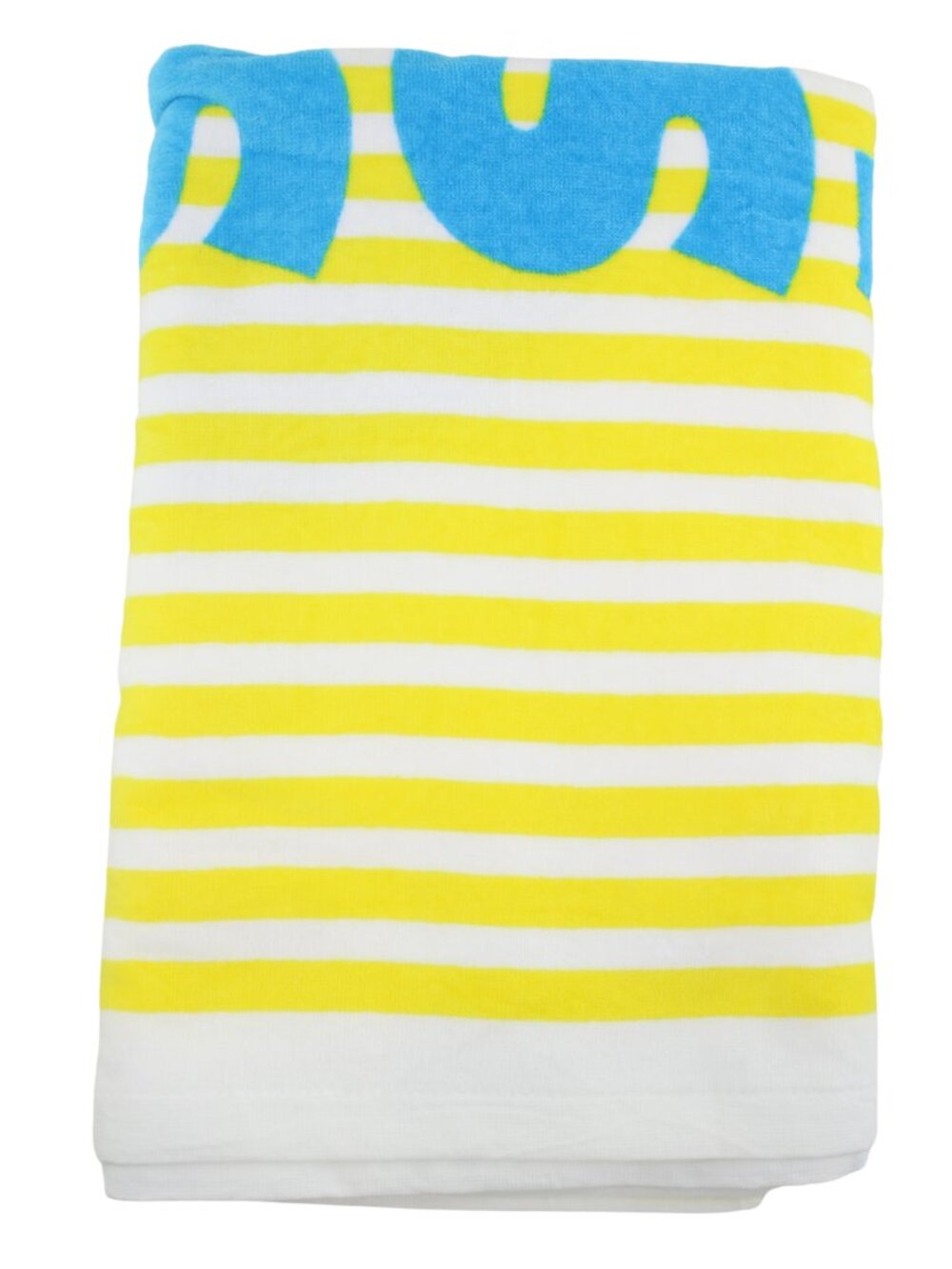 Sisters Of Los Angeles SOLA Striped Yellow & White "Surf Sand Love" Beach Towel